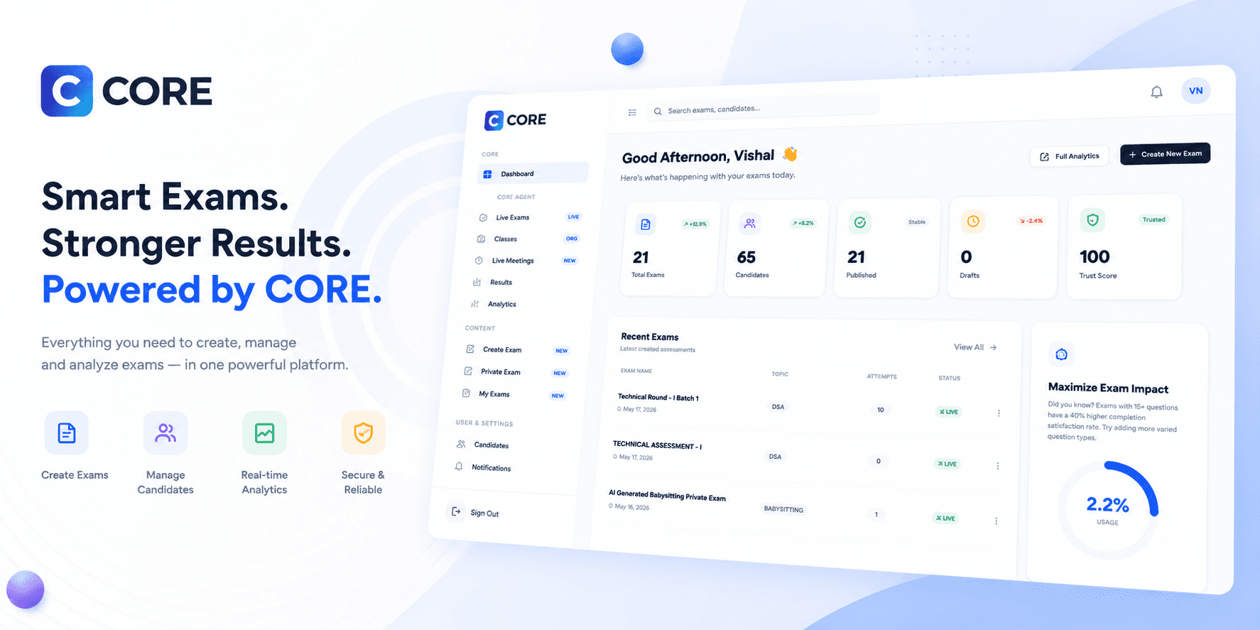 CORE Platform: Intelligent AI Assessment image 2