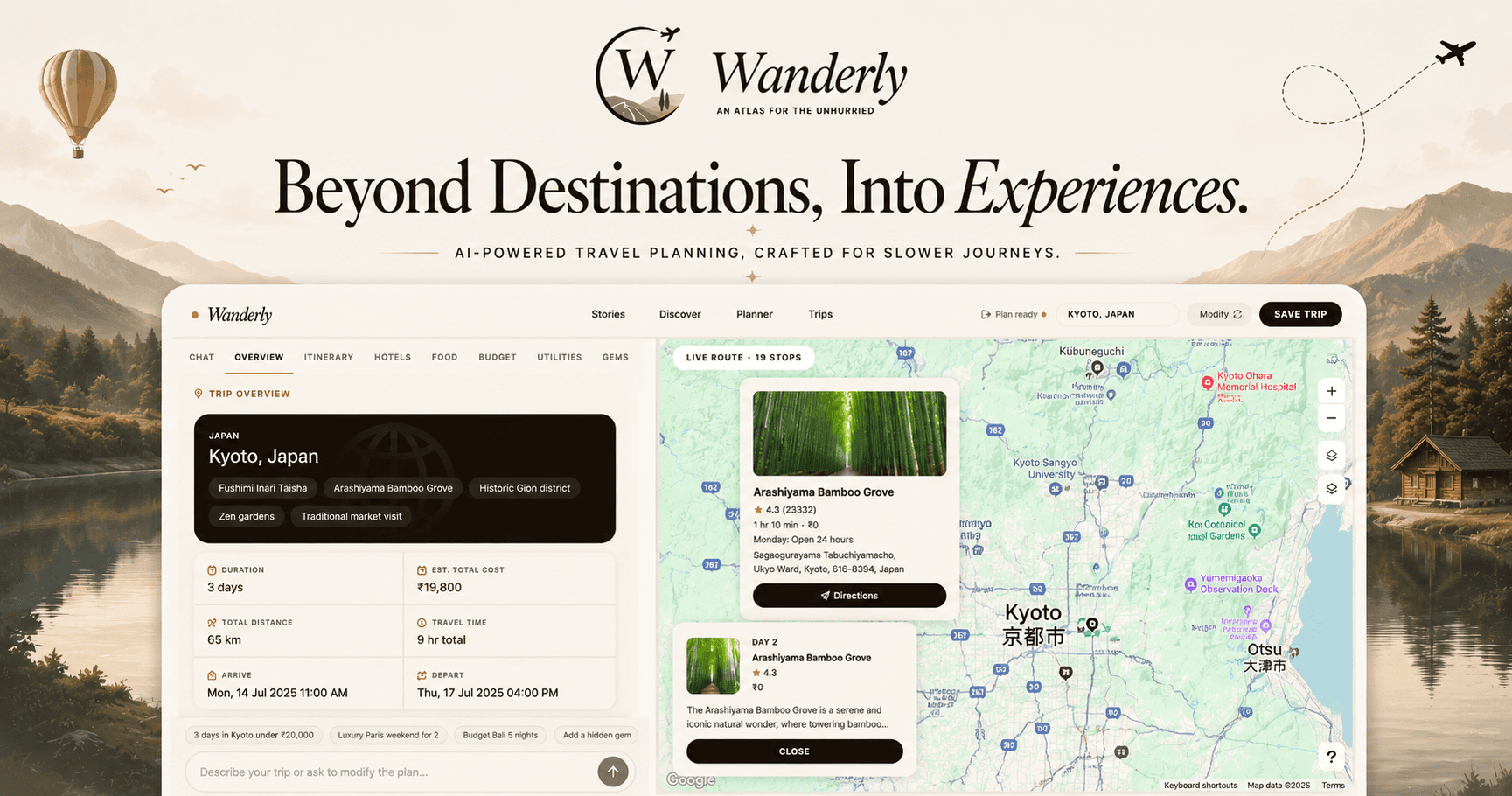 Wanderly — Cinematic AI Travel Planning image 3