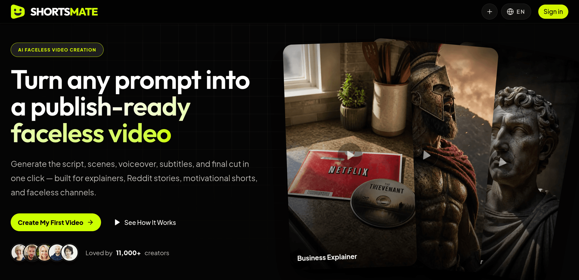 ShortsMate AI - AI Faceless Video Maker image 1