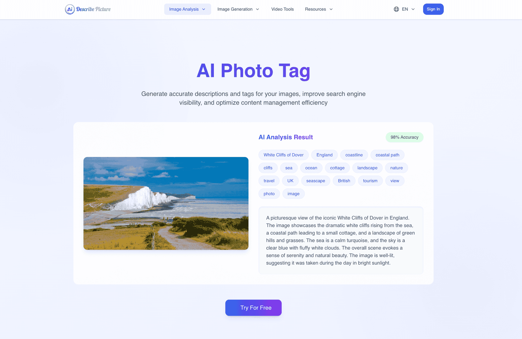 AI Photo Tag | Smart Image Description & Tags image 1
