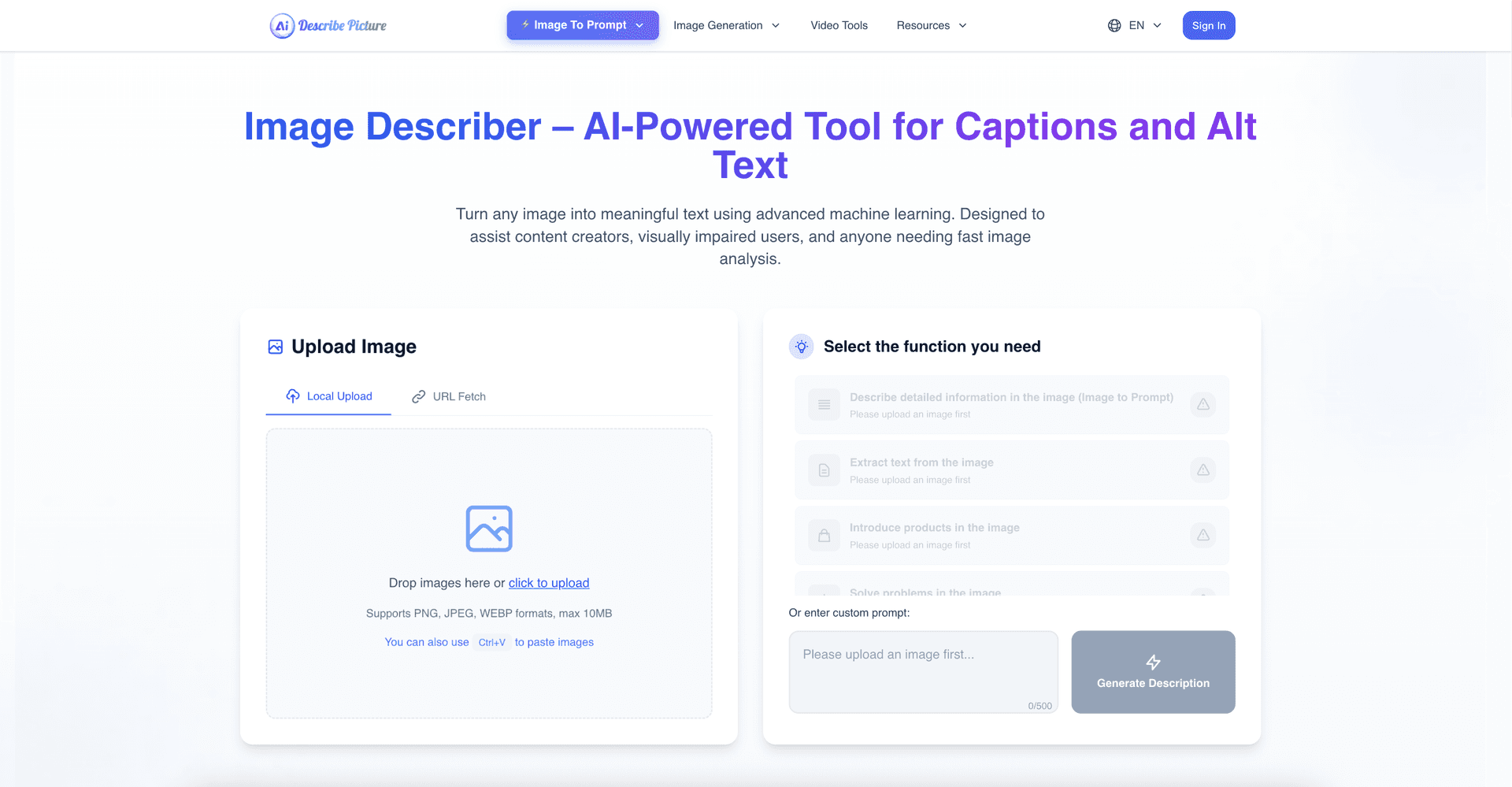Image Describer screenshot 2