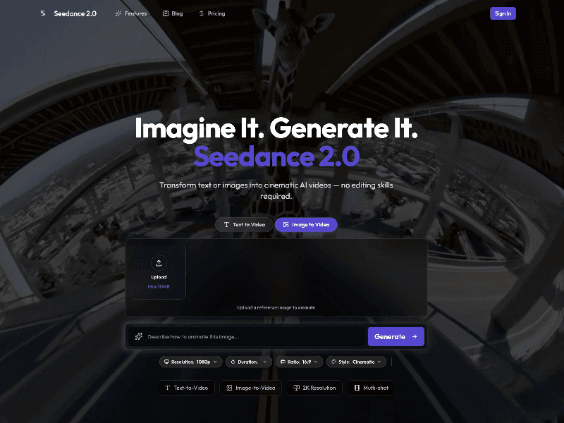 Seedance 2 - AI Video Generator screenshot 1