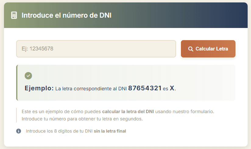 Calcular Letra DNI image 3