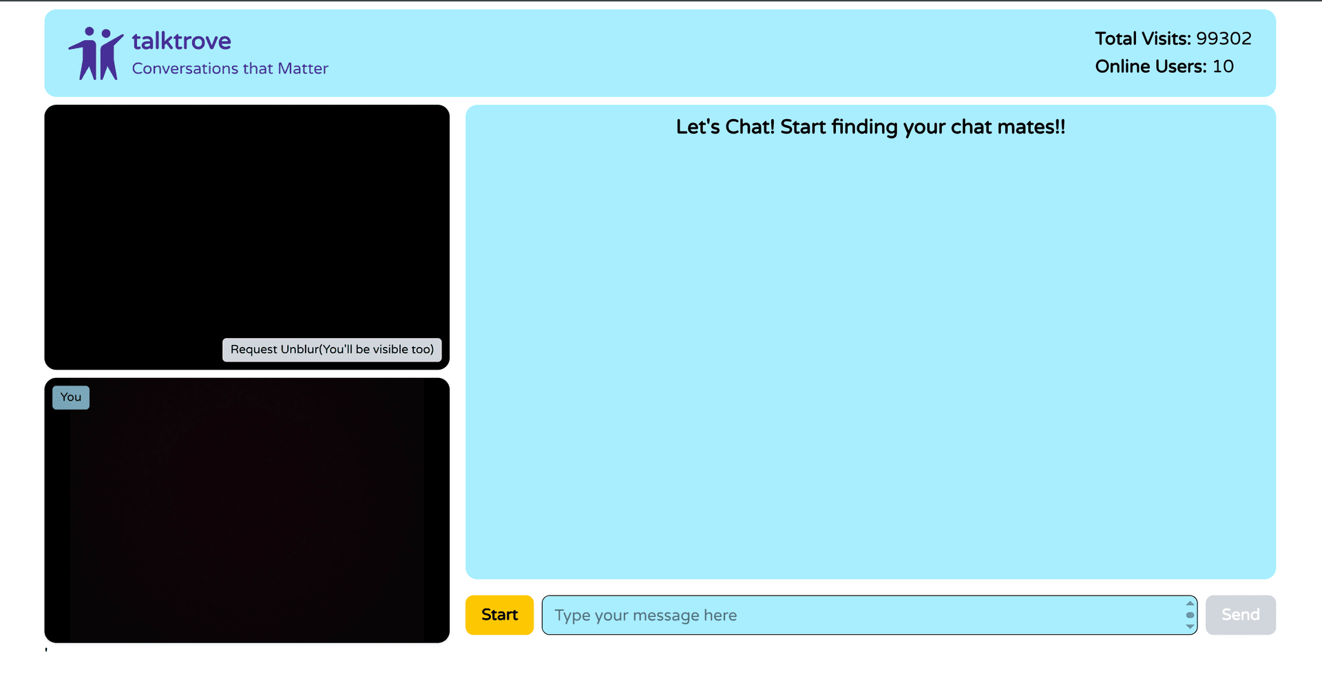 Talktrove: A safe random chat platform image 2