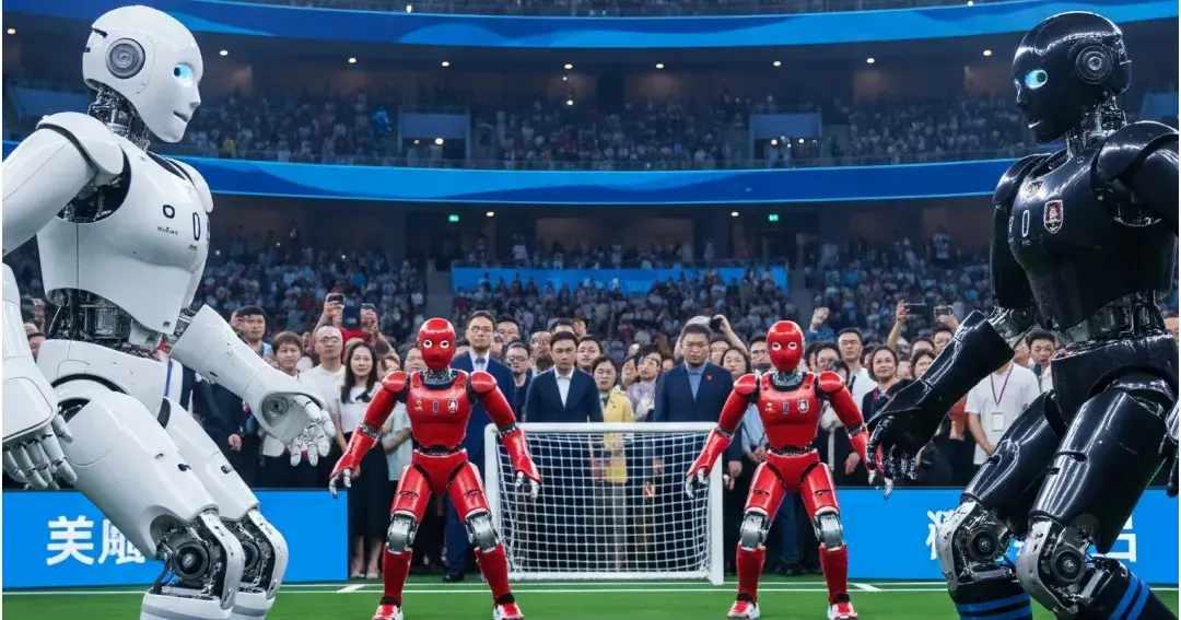 China stages world’s first fully autonomous humanoid‑robot football match