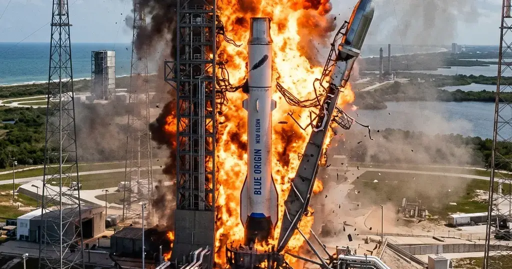 Blue Origin’s New Glenn Rocket Explodes During Pre-Launch Test in Florida
