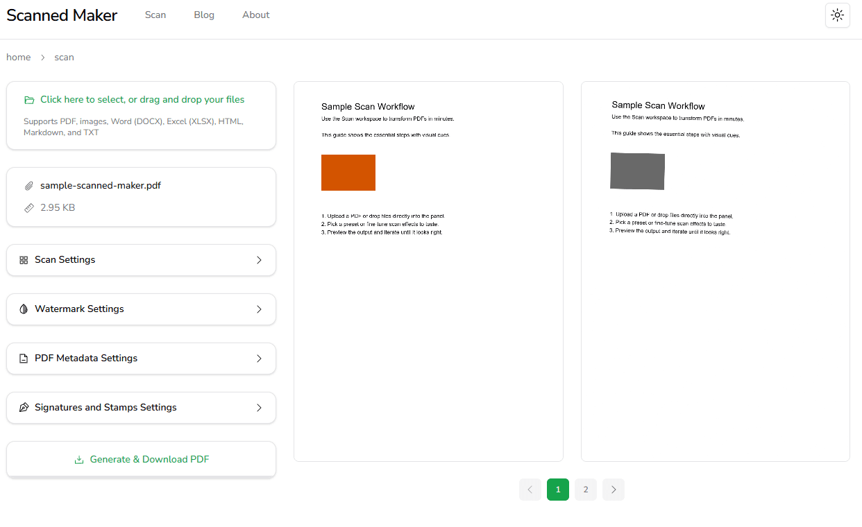 Make Your PDFs Look Scanned Online Free image 3