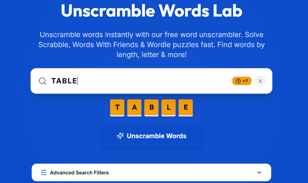 Unscramble Words Lab image 2