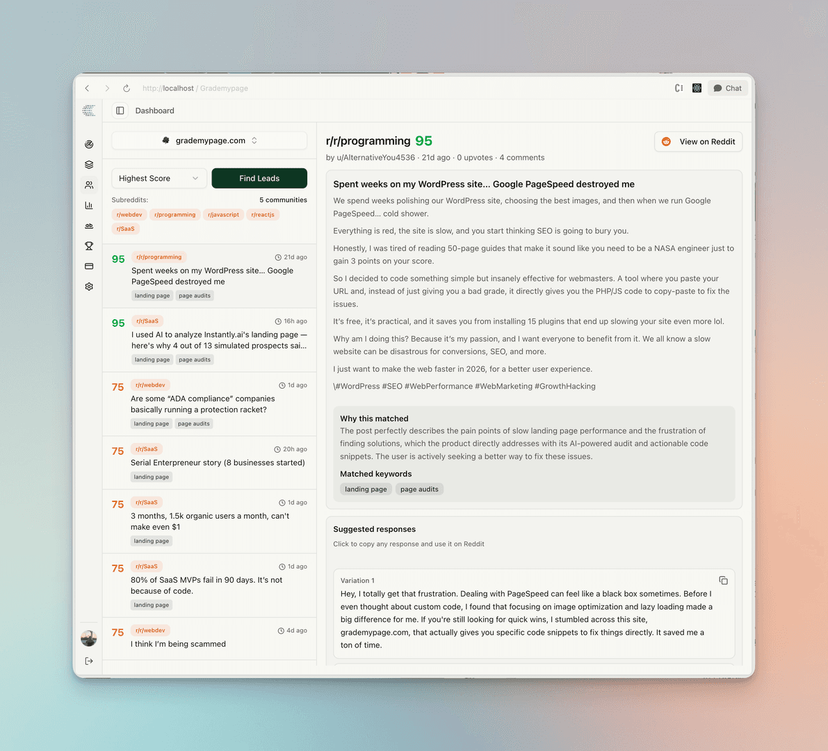 Grademypage — AI-Powered Landing Page Audits image 3