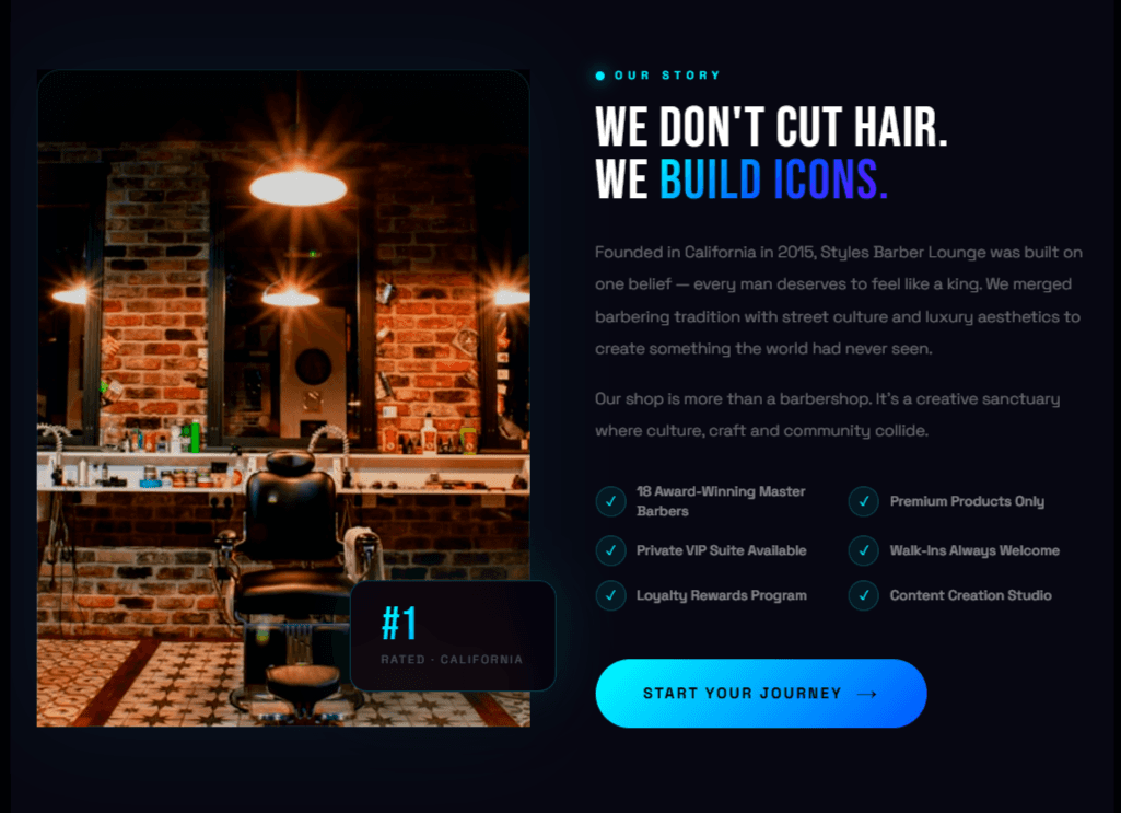Styles Neon Barbershop Web Experience image 4
