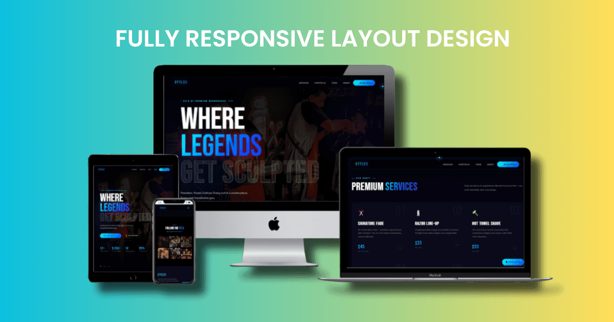 Styles Neon Barbershop Web Experience image 2