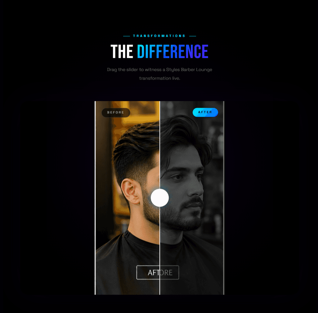 Styles Neon Barbershop Web Experience image 5