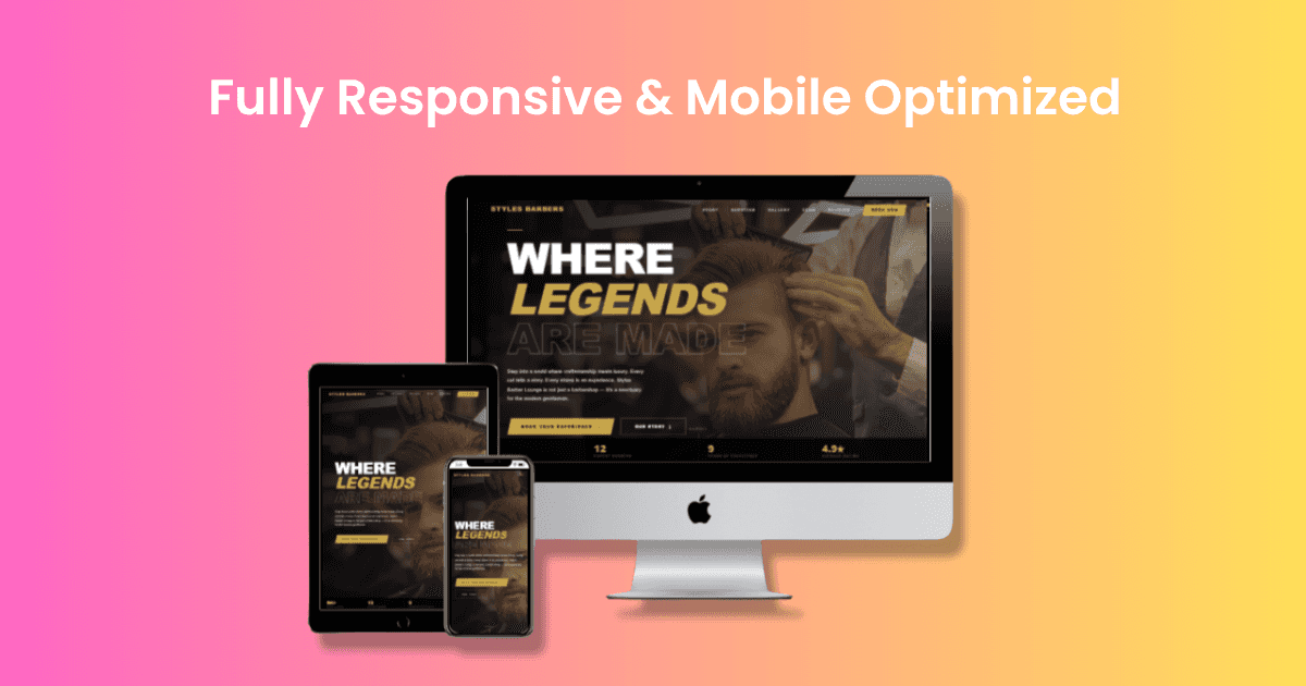 Styles Barbers Luxury WordPress Web Design image 2