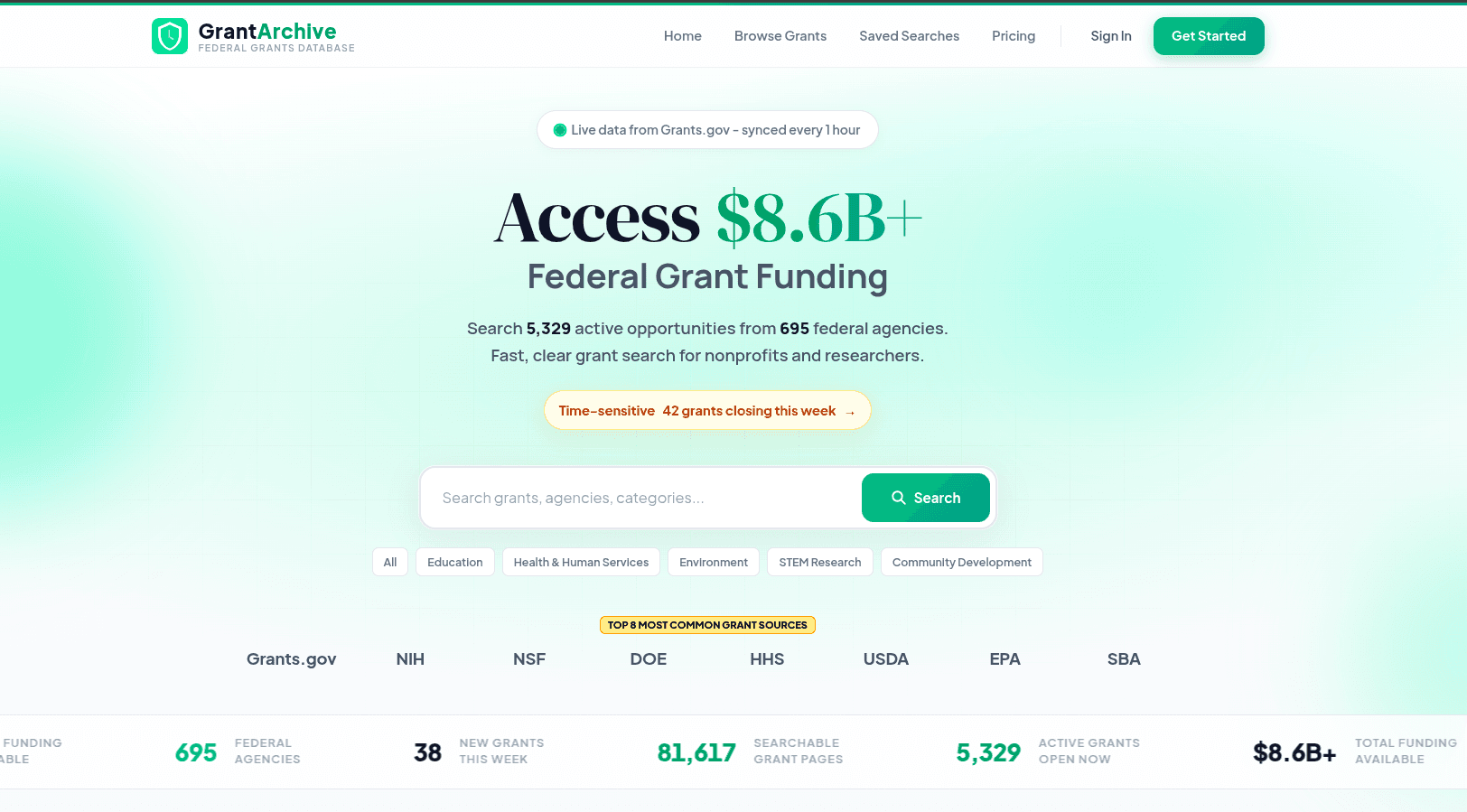 Discover thousands of US federal grants image 1
