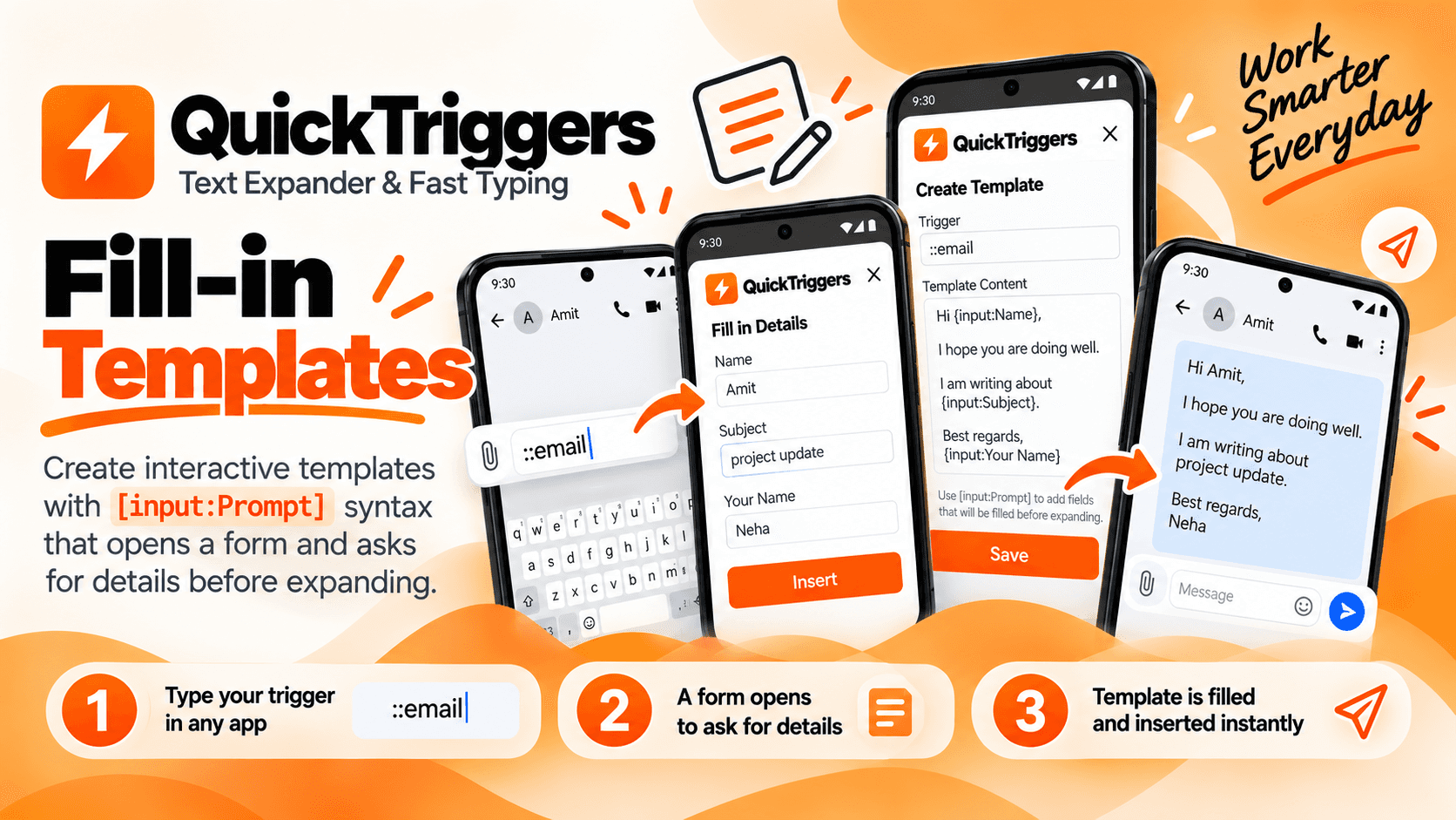 QuickTriggers — Text Expander for Android image 4