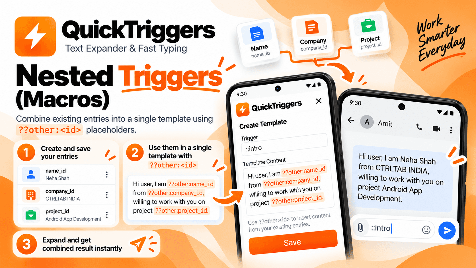 QuickTriggers — Text Expander for Android image 5