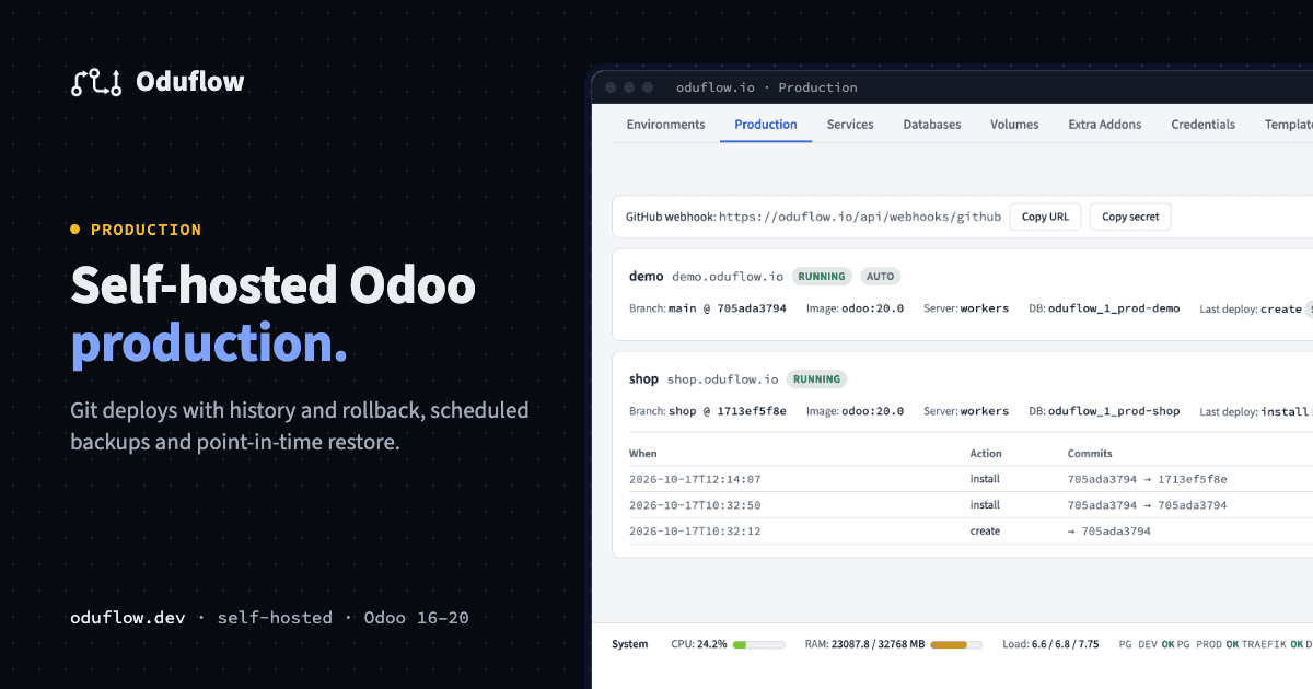 Oduflow Develop and run  Odoo with AI. image 5
