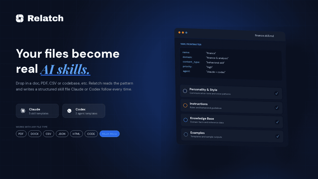 Relatch – Turn Docs into AI Skills image 3