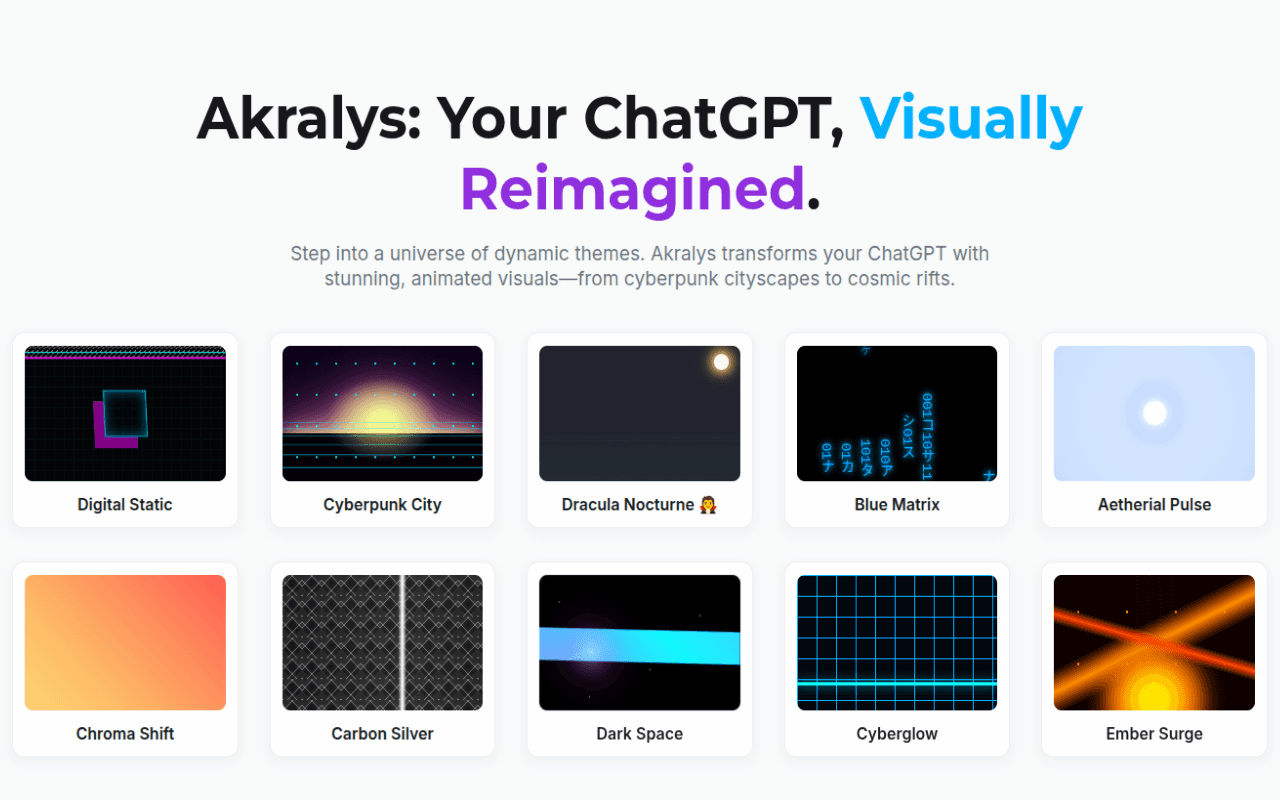 Akralys: ChatGPT Theme + Tools image 2