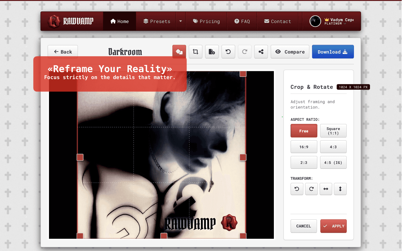 RawVamp: Free Image Darkener Chrome Web Store image 2