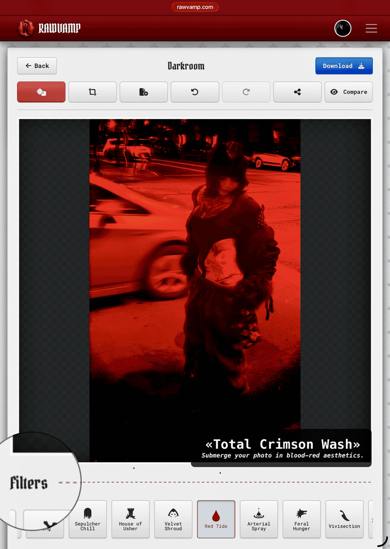 RawVamp: Dark Aesthetic & Webcore Y2K Editor image 2