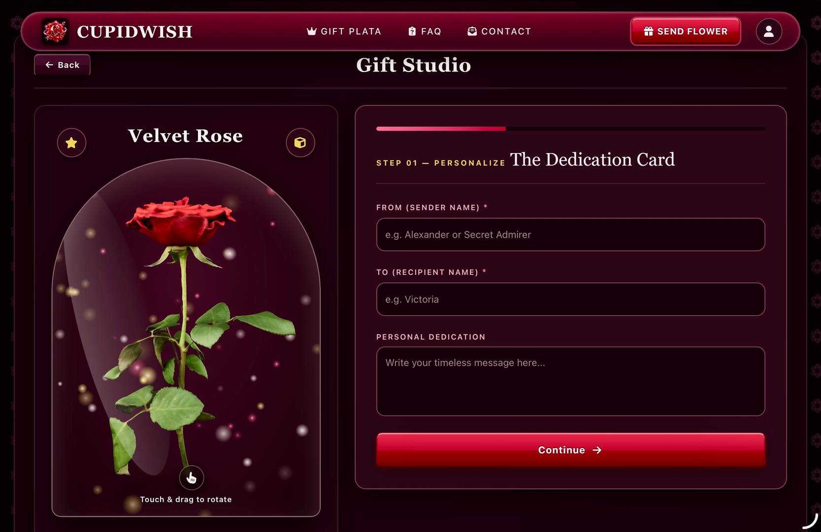 Unique Virtual 3D Gifts and Roses | CupidWish image 2