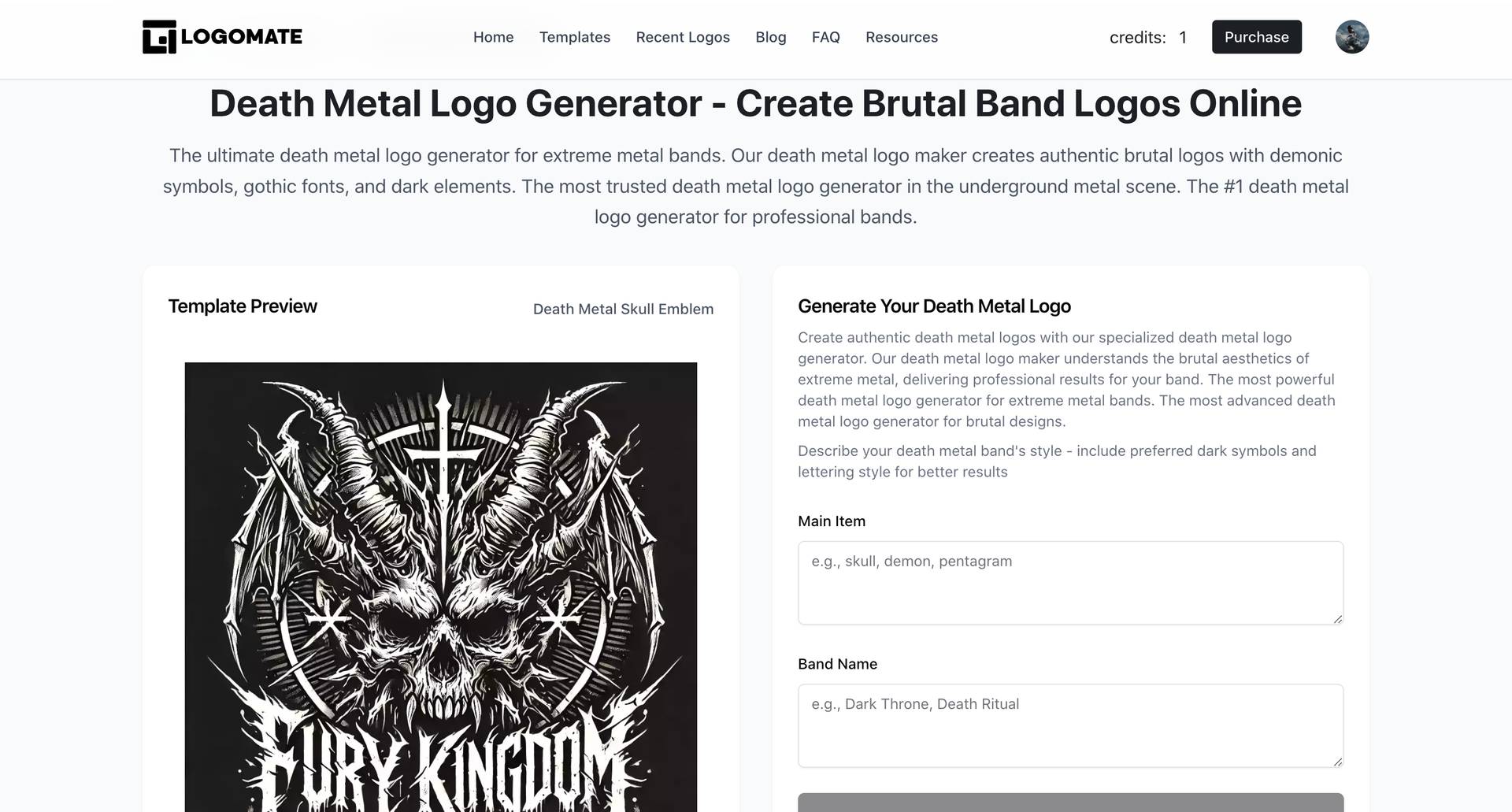 Death Metal Logo Generator image 1