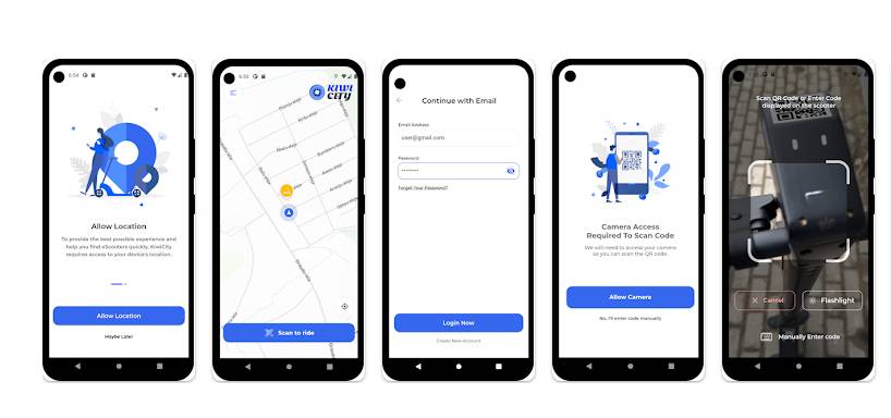 KiwiCity Scooter Sharing App image 1