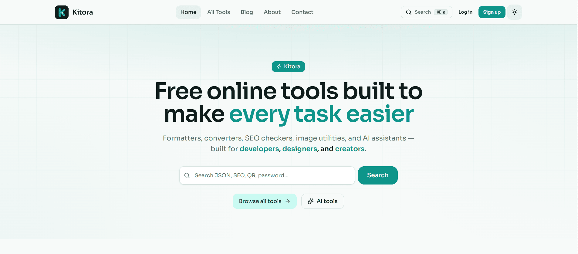 Kitora – Free Online Developer & AI Tools image 1