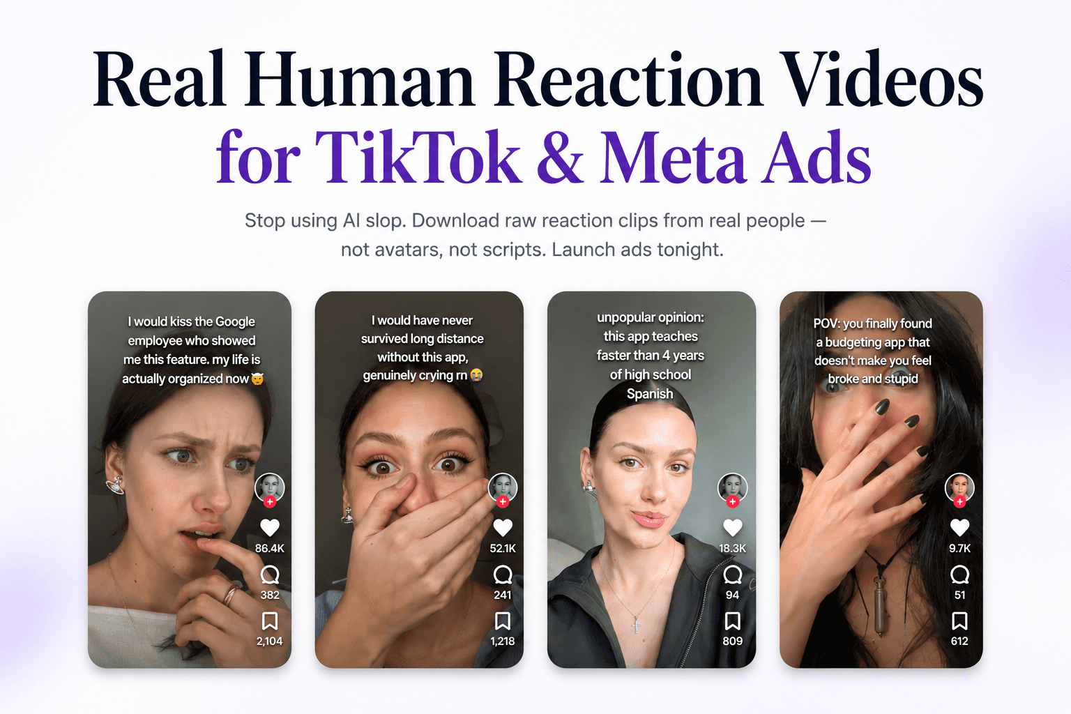 Real Human UGC Reaction Videos image 1