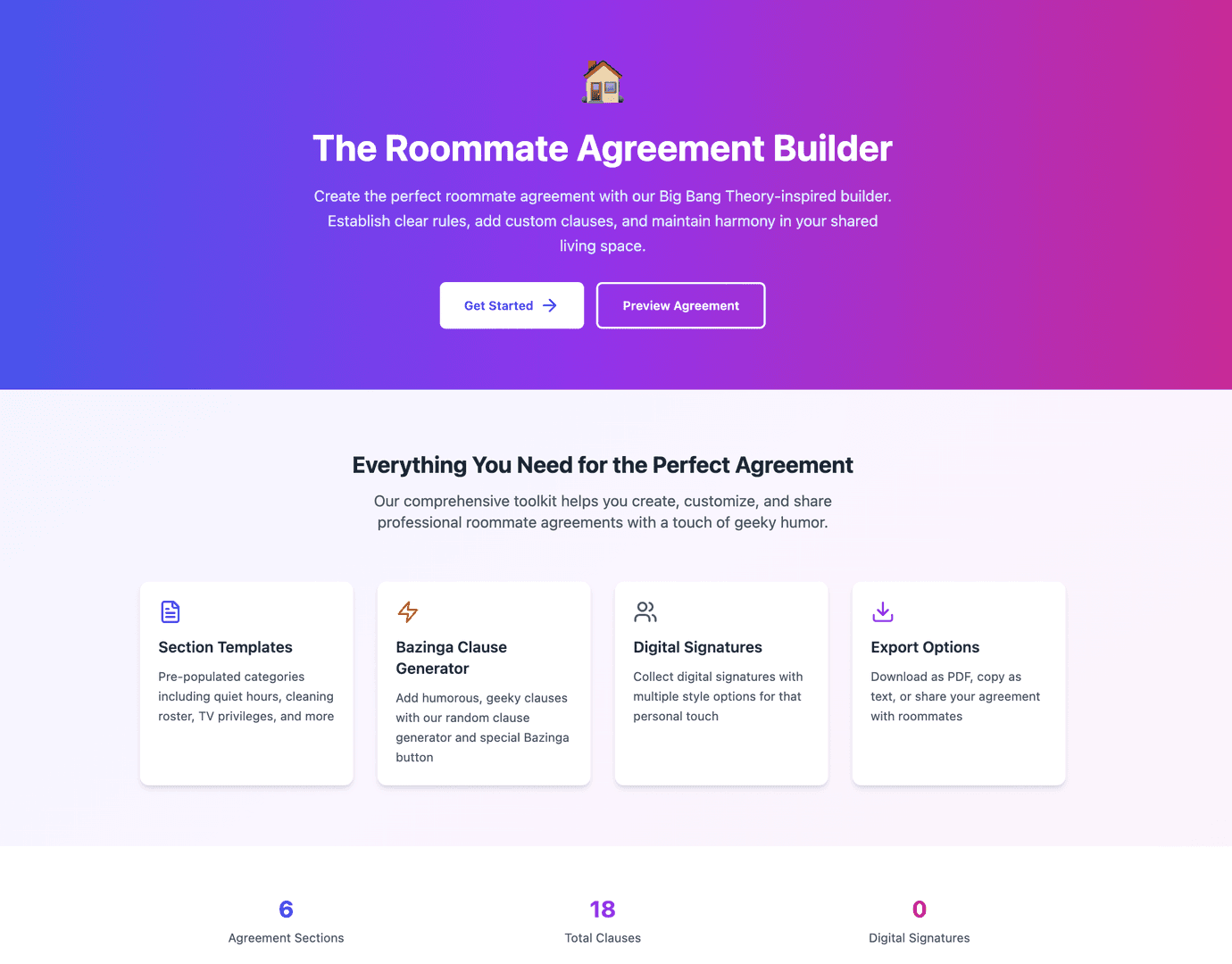 Roommate Agreement Builder image 1