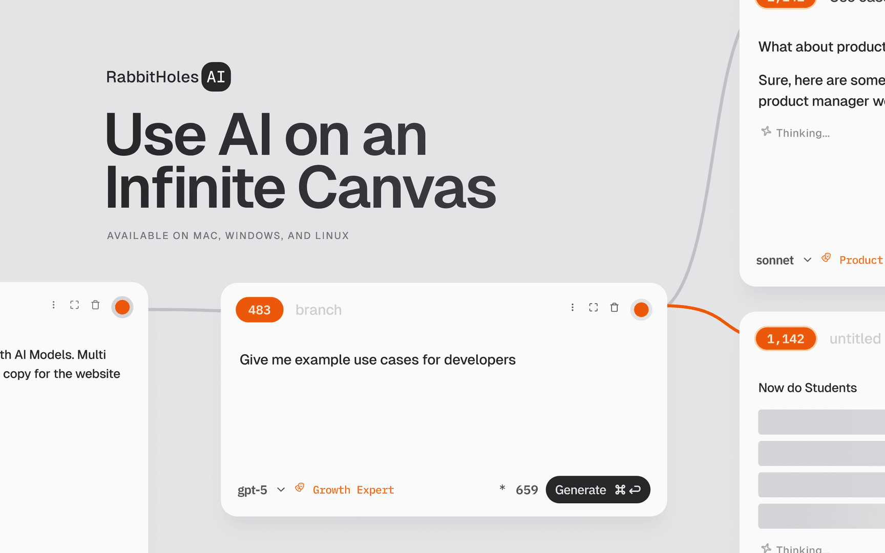 RabbitHoles AI - Infinite Canvas for AI Chat image 2