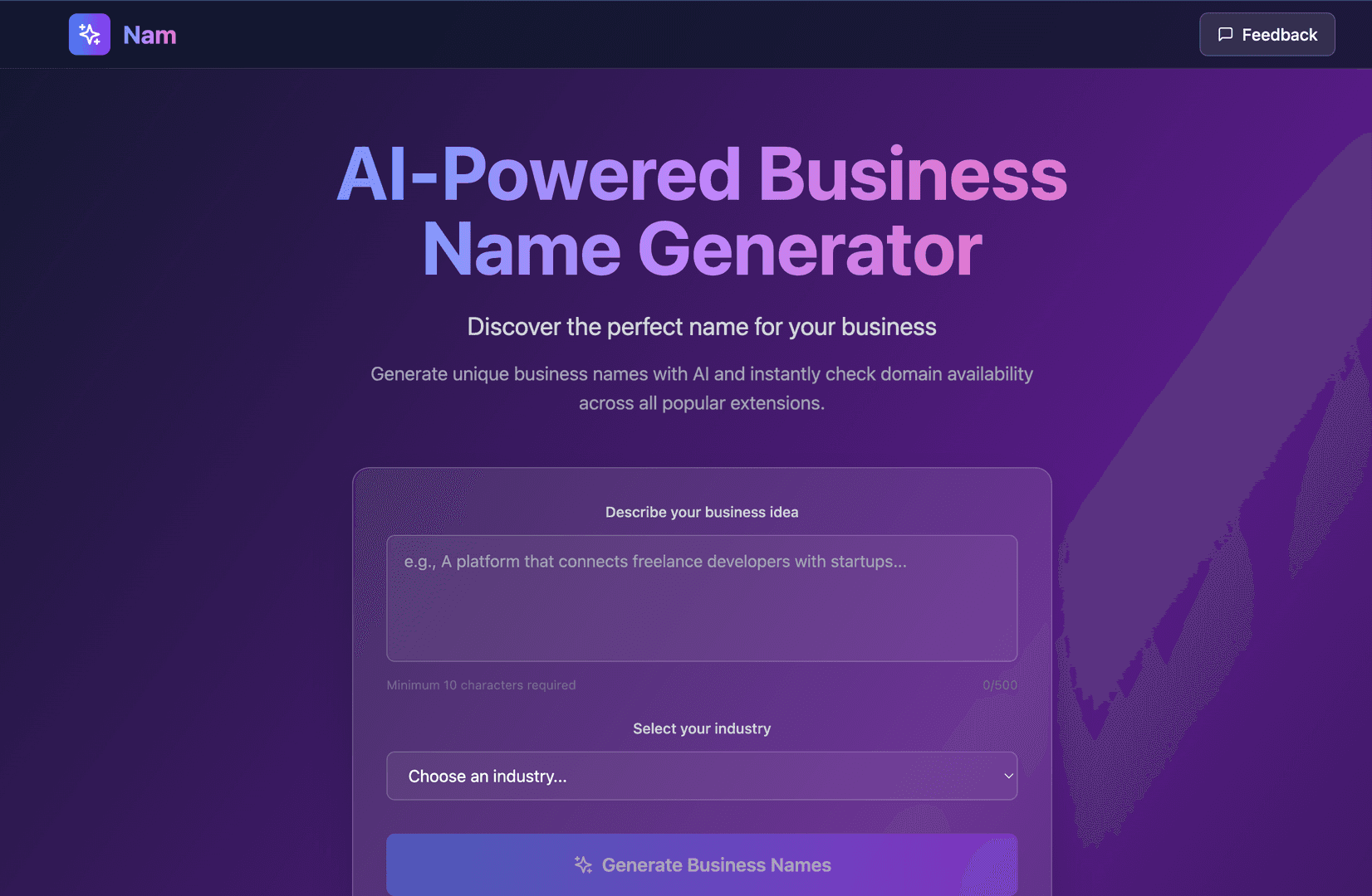 Naam - AI Business Name Generator image 2