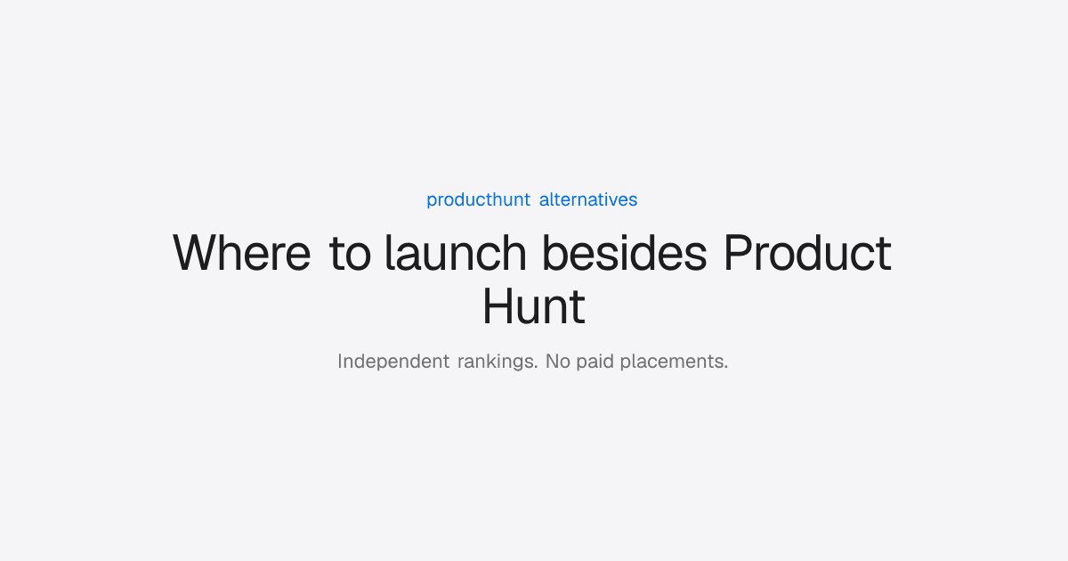 Product Hunt Alternatives image 1