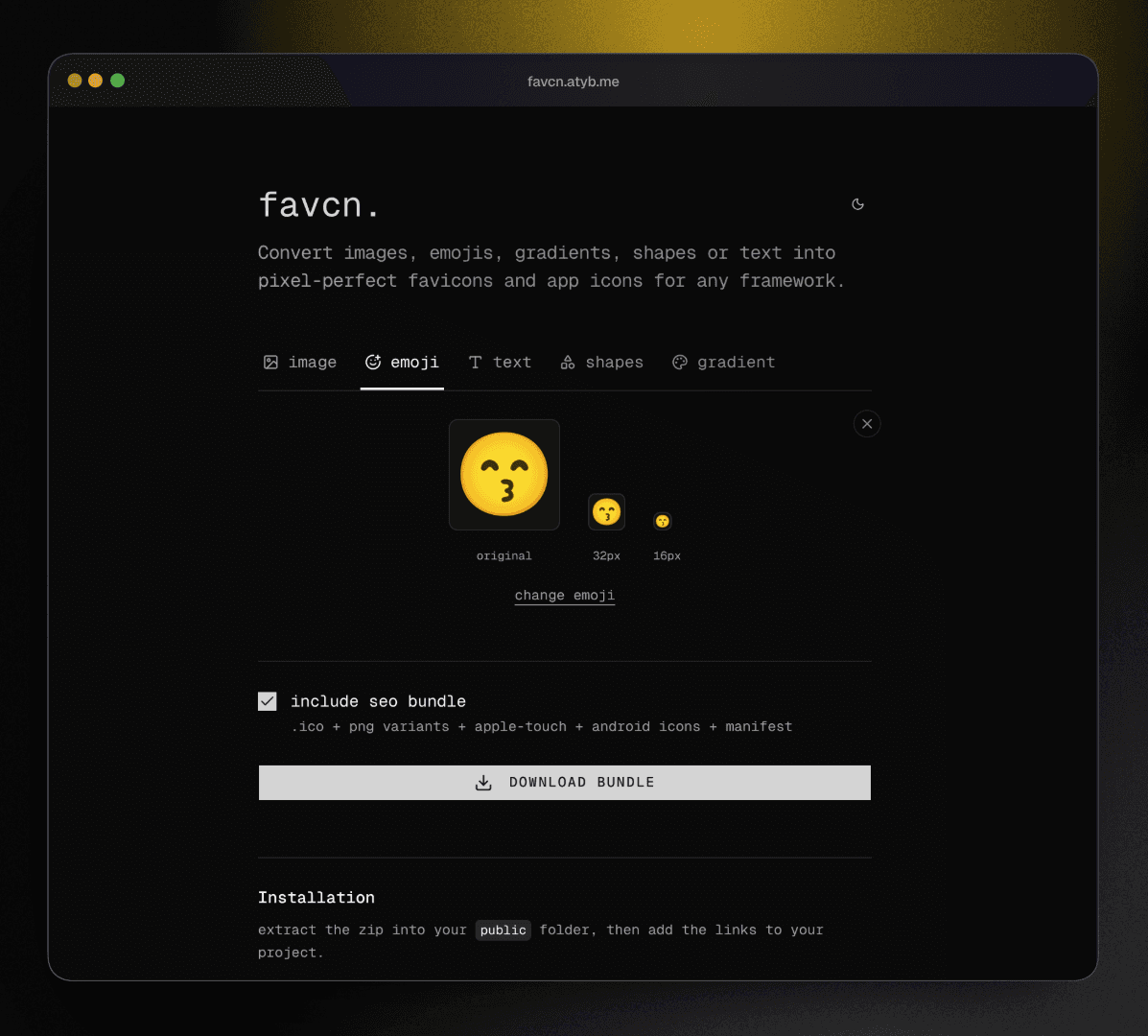 favcn - Free Favicon Generator image 1