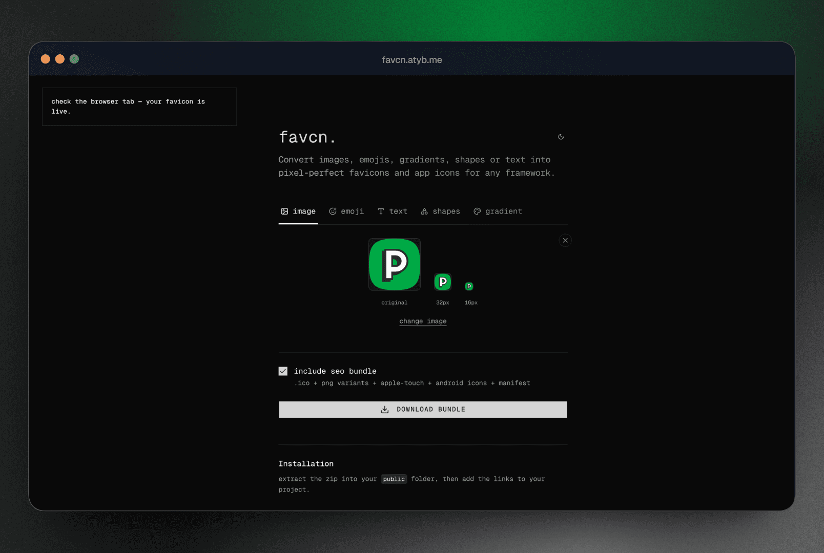 favcn - Free Favicon Generator image 3