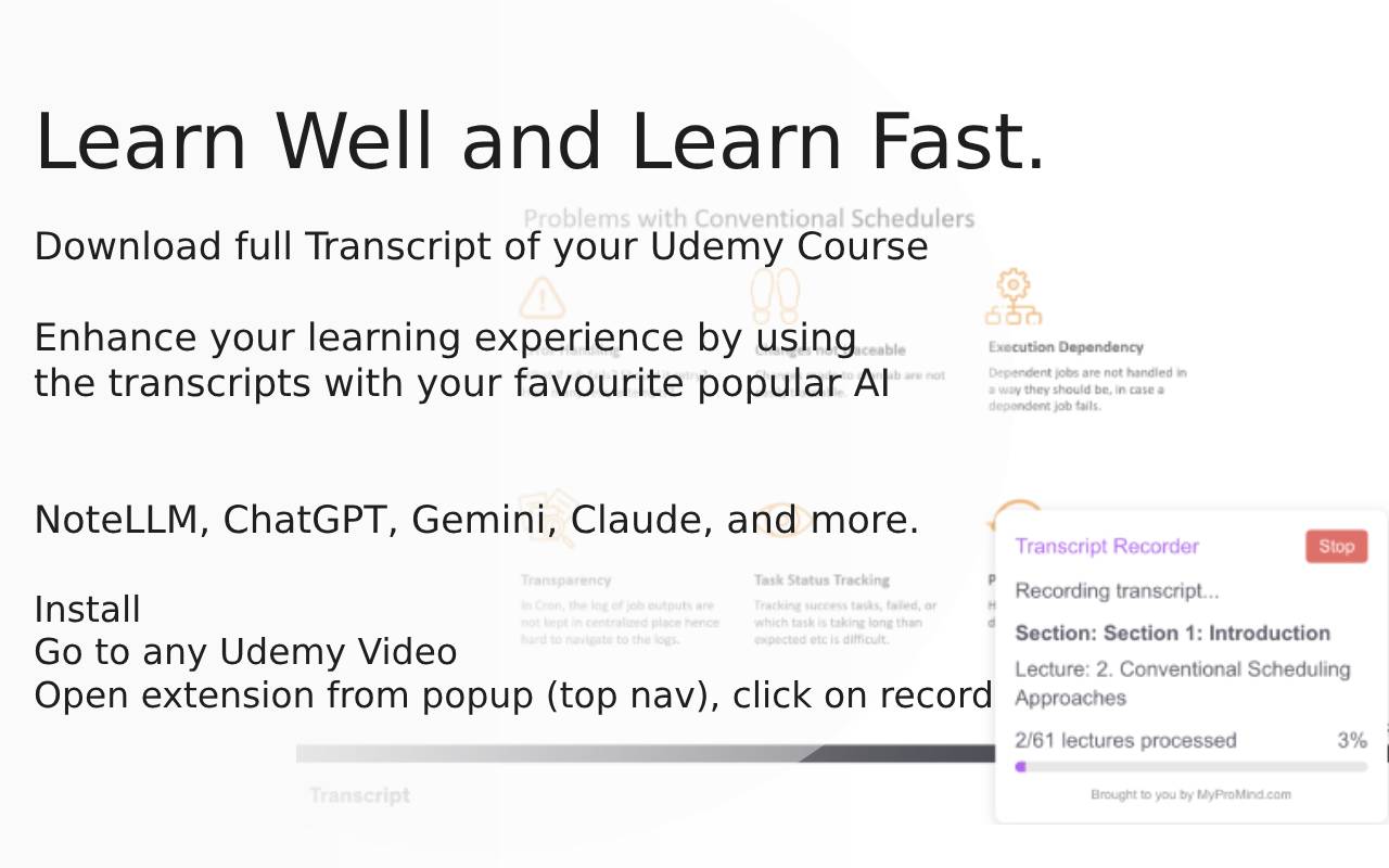 Udemy Full Transcript Extractor for LLMs