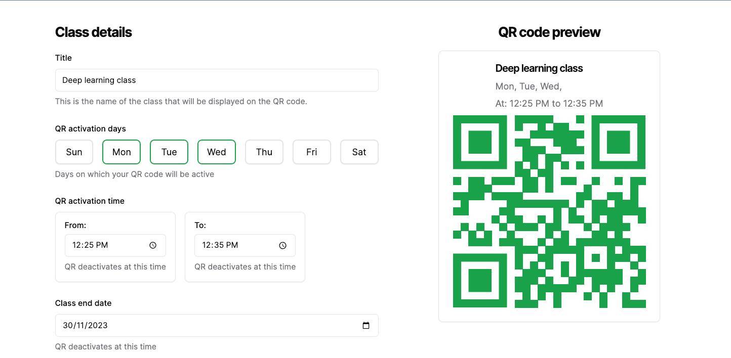 QR based attending system