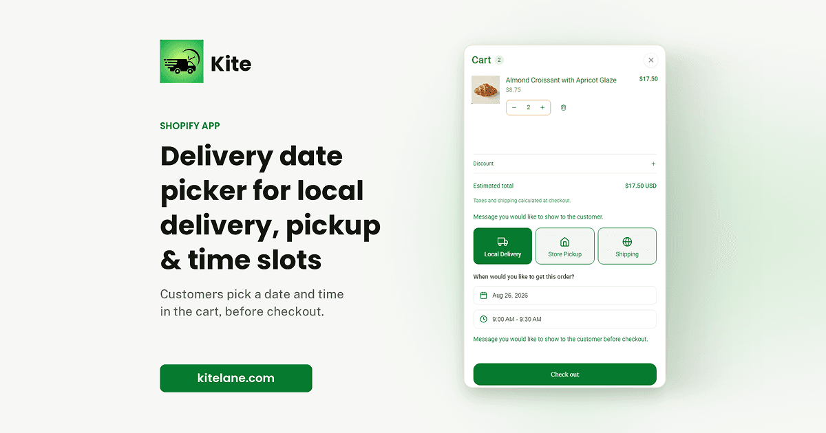 Kite Delivery Date picker image 1