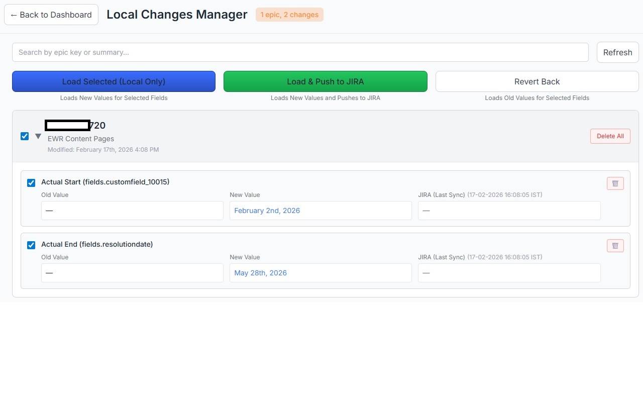 TrackLens - JIRA Epic Planning Dashboard image 4