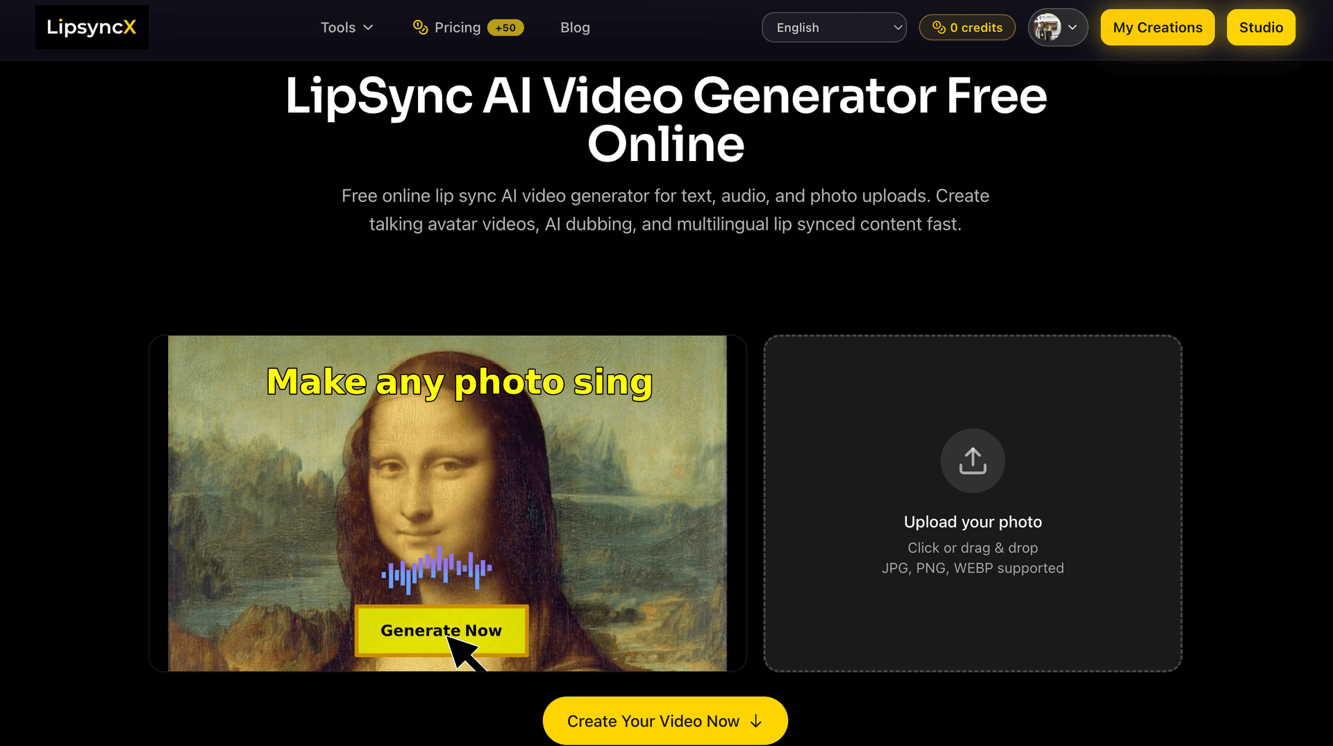 LipSync AI Video Generator Free Online image 1