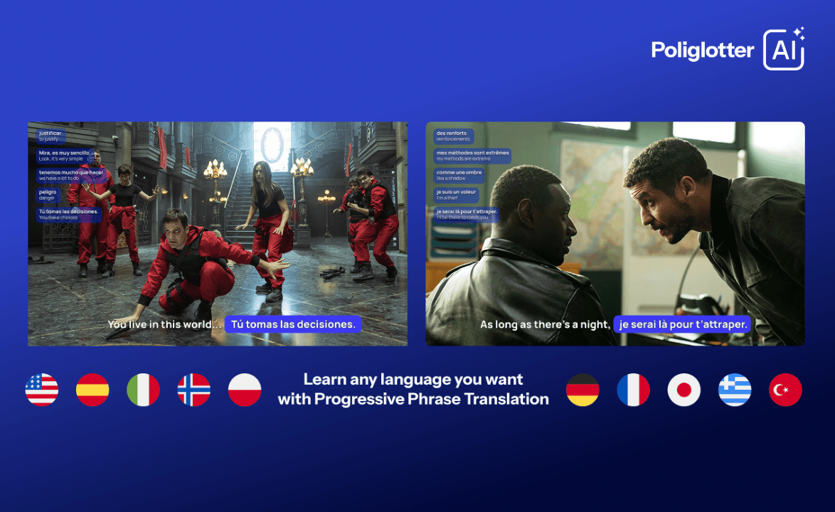 Poliglotter — progressive language immersion image 1