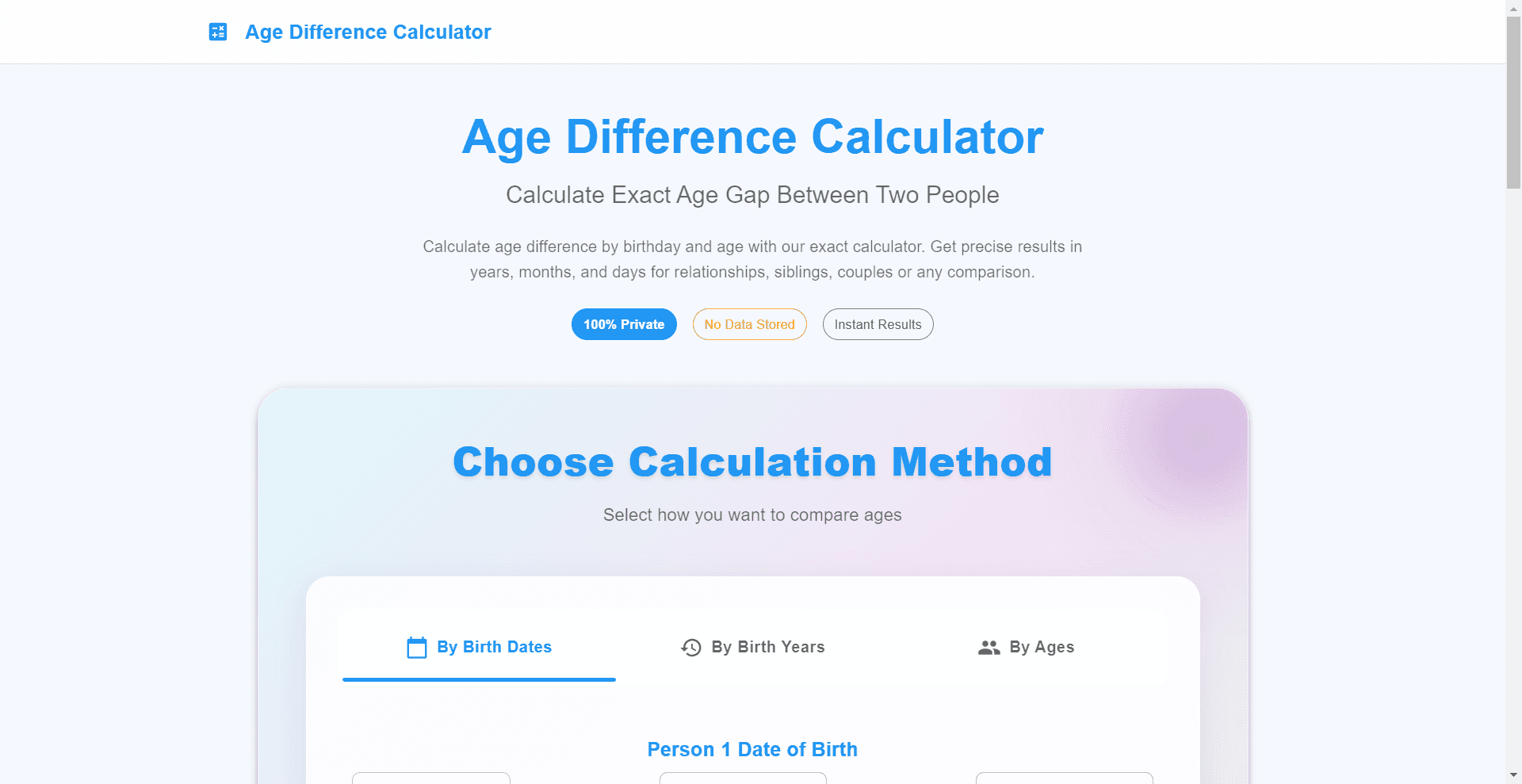 Age Difference Calculator image 1