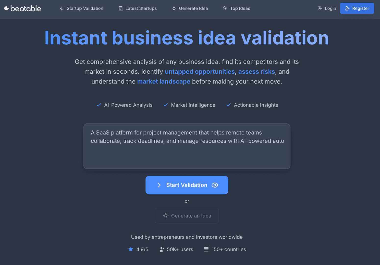 Beatable - Business Validation Platform image 1