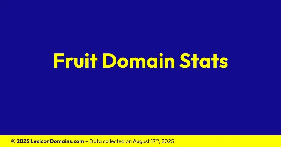 How 94 Fruit .com Domains Are Being Used in 2025