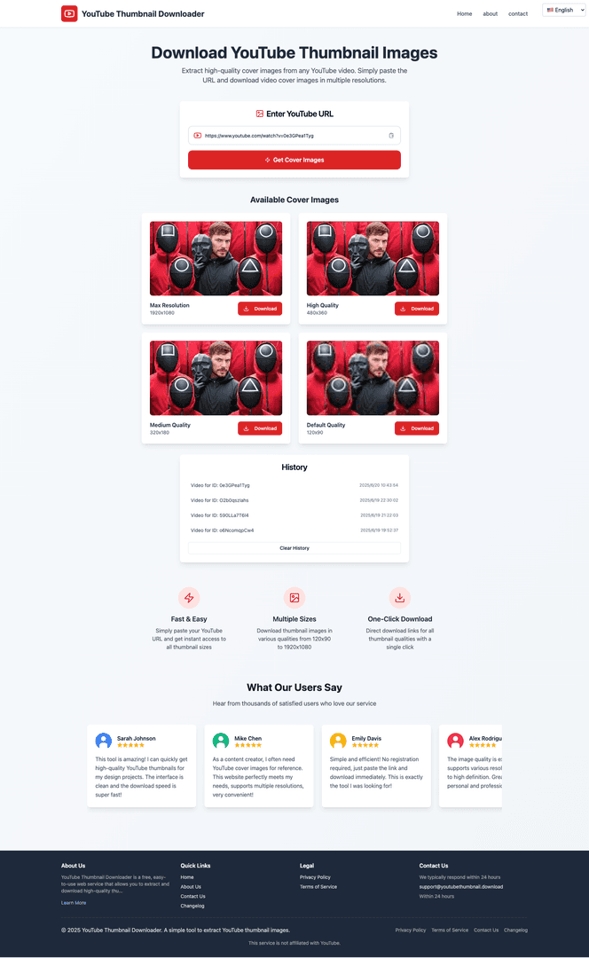 YouTube Thumbnail Downloader image 1