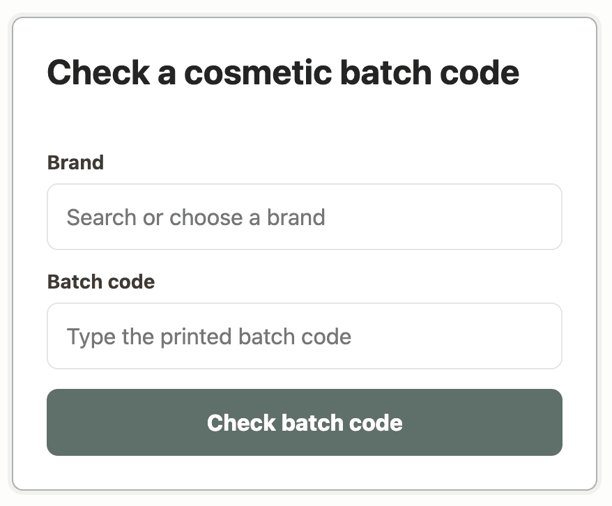 Cosmetic Batch Check image 2