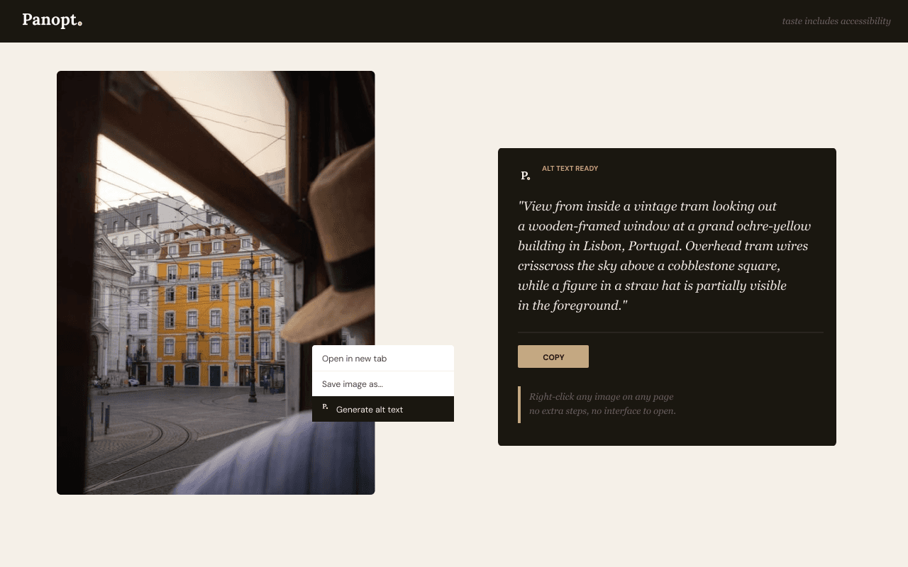 Panopt — Alt text that sees what you see. image 2