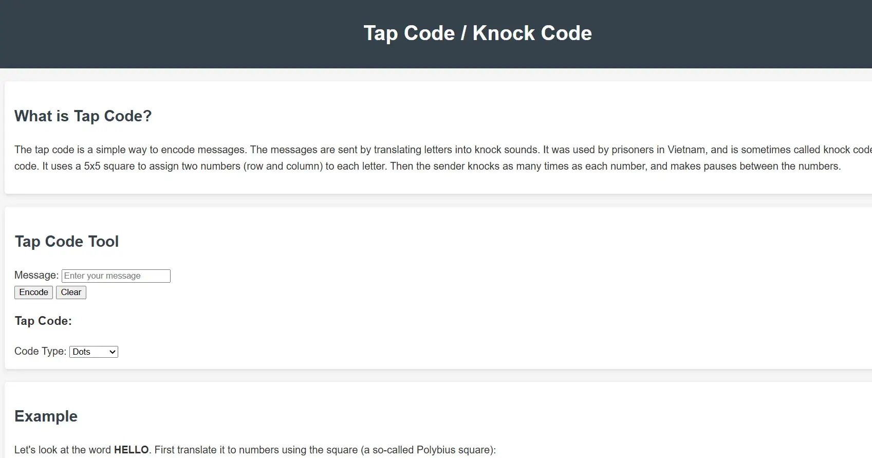 Unlocking the Secrets of Tap Code