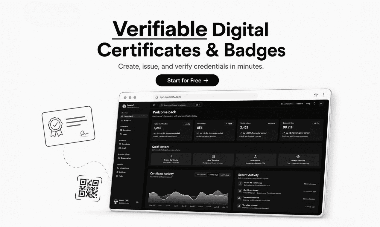 Creadefy - Digital Certificates Platform image 1